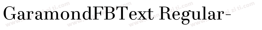 GaramondFBText Regular字体转换
